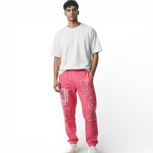 Hypland x Naruto Itachi pink comic graphic panel jogger sweatpants-Sm